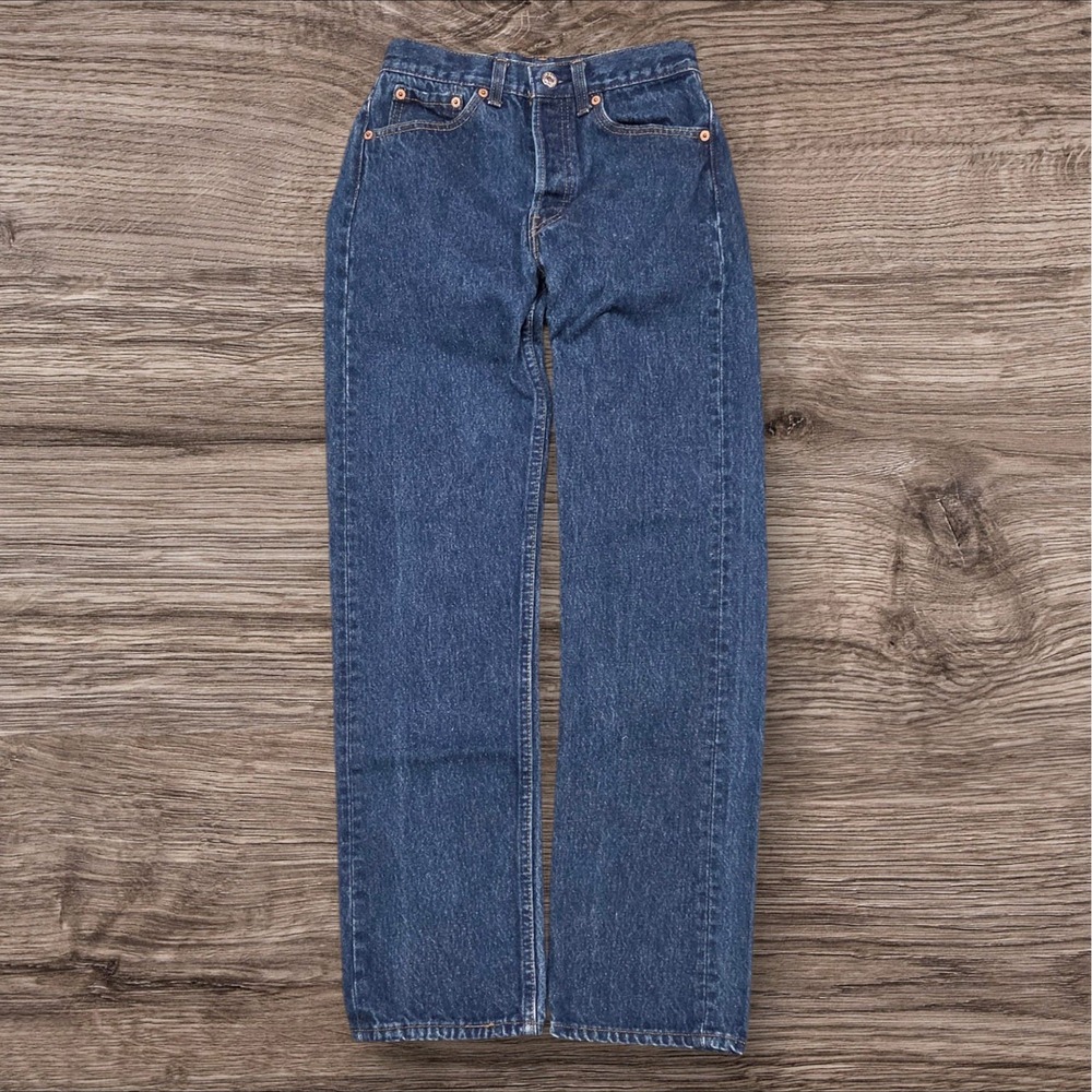 Vintage Levis 501xx 28x33 Jeans Made in USA 1992 Dark Wash Straight Leg